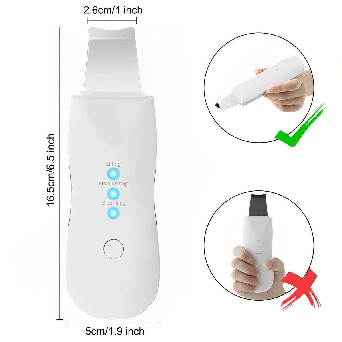 Ultrasonic Skin Scrubber - Gentle Cleansing for Smoother-Looking Skin