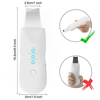 Ultrasonic Skin Scrubber - Gentle Cleansing for Smoother-Looking Skin