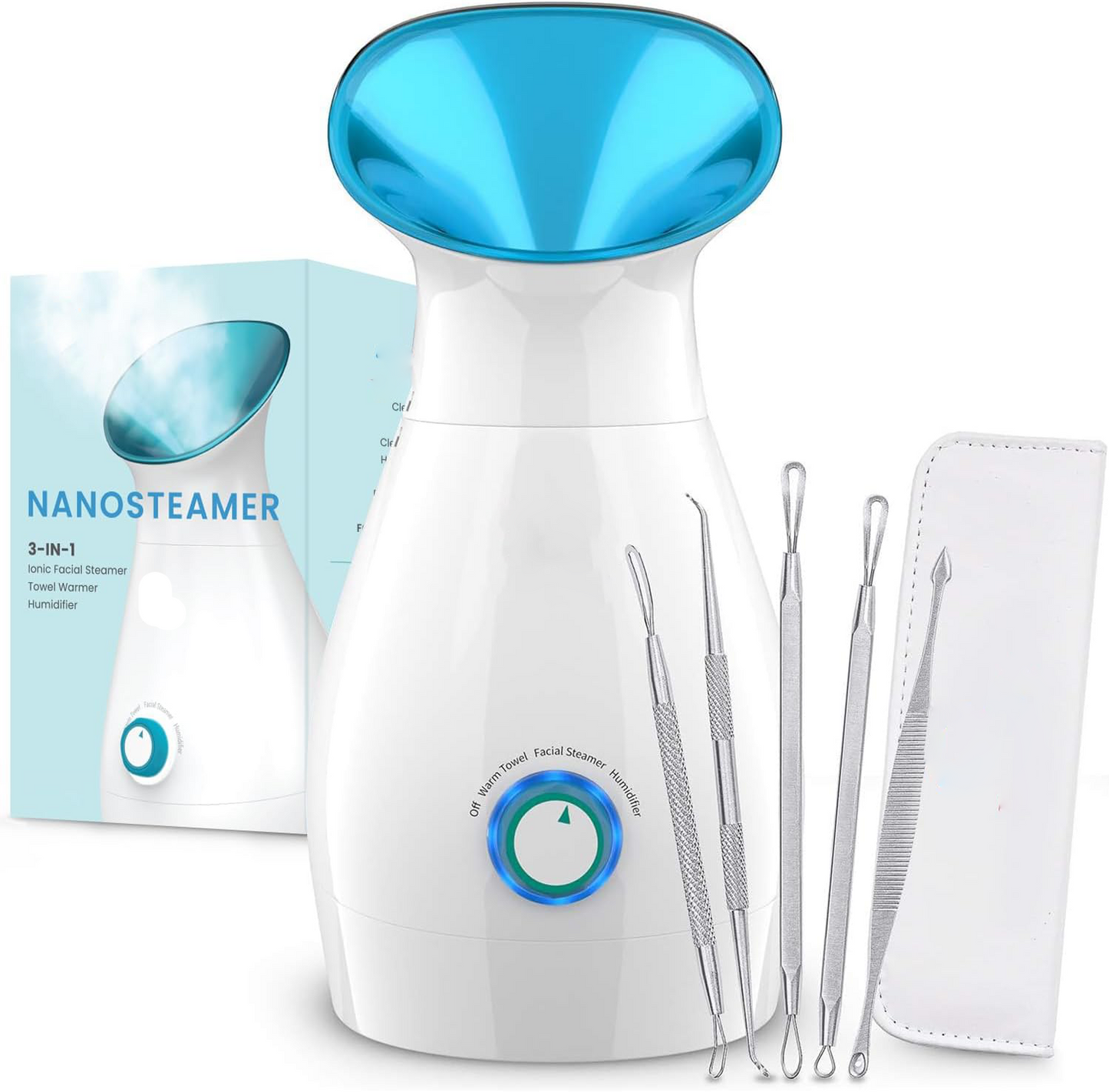 Nano Ionic Facial Steamer - Spa-Like Steam for Your Skincare Routine