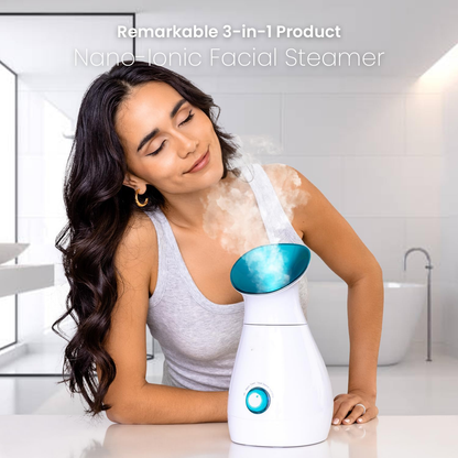 Nano Ionic Facial Steamer - Spa-Like Steam for Your Skincare Routine
