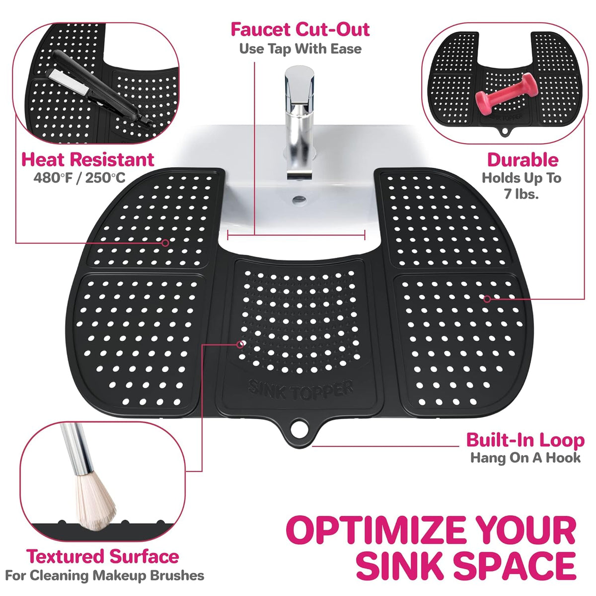 Foldable Sink Topper - Instant Counter Space for Your Beauty Routine