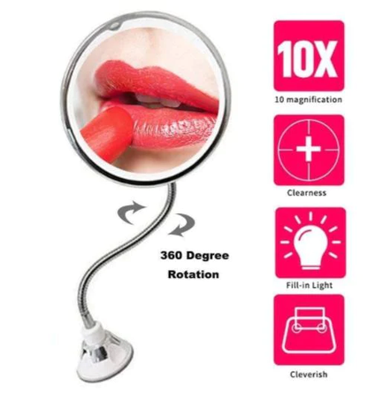 10X Magnifying Makeup Mirror - Clear Detail for Precision Beauty Routines